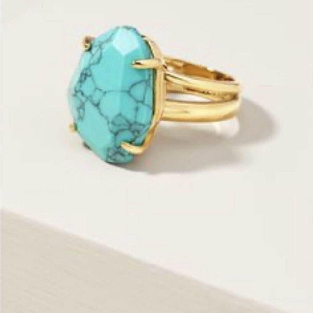 Stella & Dot - Modern Bohemian Stone ring, size 8